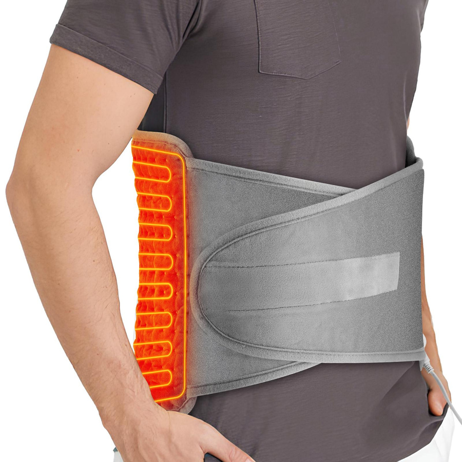 Binchi Health Technology Tragbarer Heizstützgürtel in Grau mit einstellbarer Temperatur als Warmer Rückengürtel und Lendenstützpolster - Bild 5