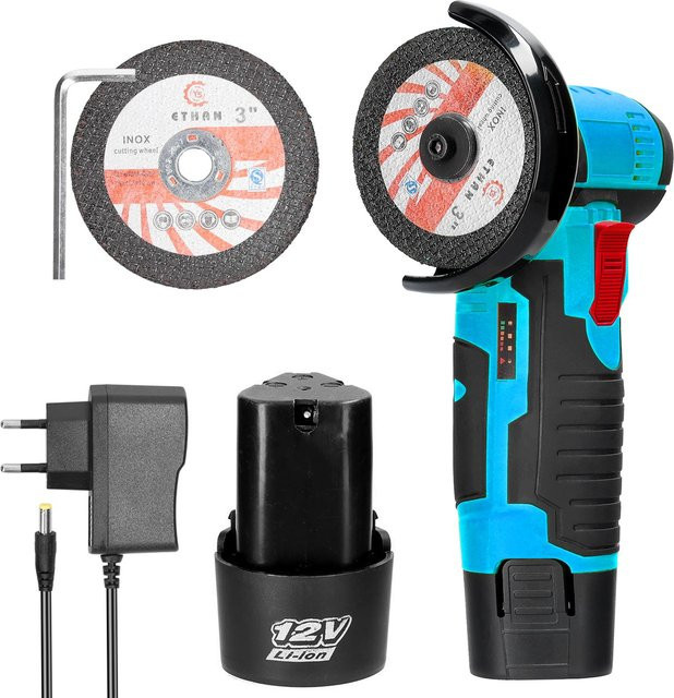 Multifunktionales Kkmoon Mini-Schleifwerkzeug mit 19500 U/min, elektrischer Handschneider zum Schneiden und Polieren, bunt, inklusive 2 Akkus und EU-Stecker - Bild 1