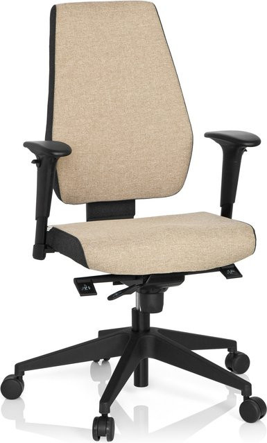 hjh OFFICE Profi Bürostuhl PRO-TEC 500 mit Armlehnen und höhenverstellbarer Sitzfläche aus Stoff - Bild 1