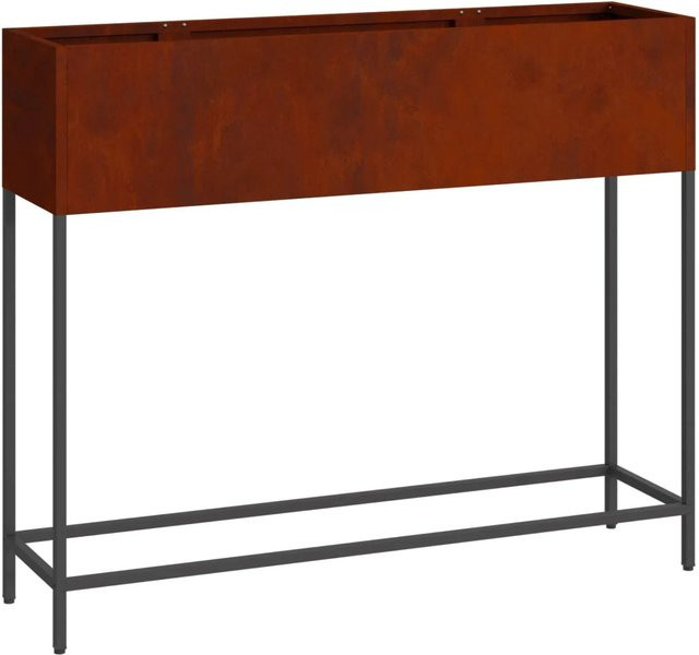 vidaXL Hochbeet Gartenpflanzer aus Cortenstahl in Rostoptik, B/T/H: 100 x 26 x 82 cm - Bild 1