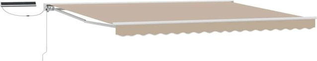 vidaXL Elektrische Ausziehbare Markise mit Semi-Cassette in Beige, Breite: 4 m, Tiefe: 3,5 m - Bild 1