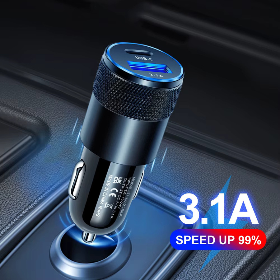 70W USB-C Autoladegerät mit PD Schnellladefunktion für iPhone, Xiaomi und Huawei, Farbe: Schwarz - Bild 3