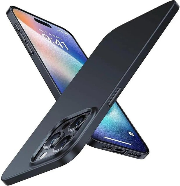 Schutzhülle von Bai Fen Bai-Digital 3C für iPhone in Schwarz, matte PC-Hartschale, ultradünn und schlank - Bild 1