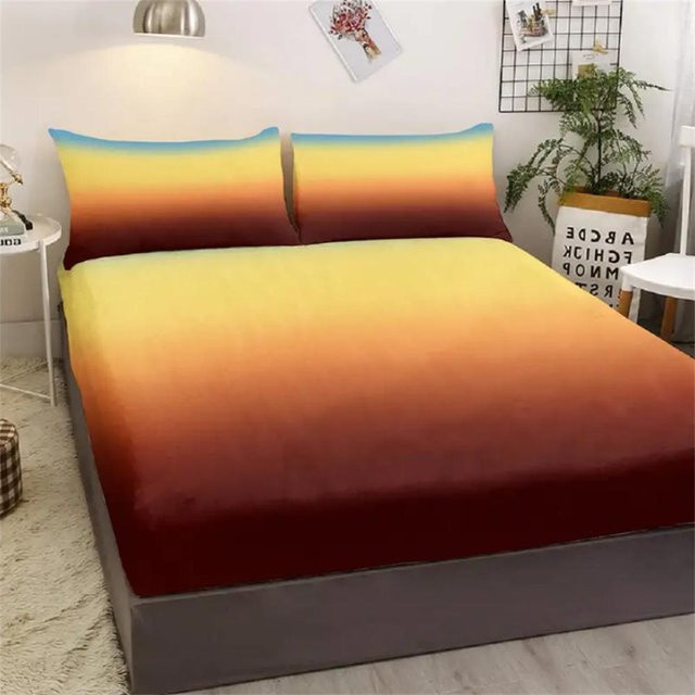 JMG Household Supplies 3-teiliges Bettwäsche-Set mit Farbverlauf in Kaffeebraun, Polyester-Mikrofaser, B/T/H: 90 x 190 x 25 cm - Bild 1