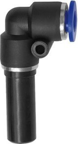 Riegler L-Steckverbindung Stecknippel Blaue Serie in Blau und Schwarz aus Kunststoff mit 4 mm Schlauchdurchmesser - Bild 1