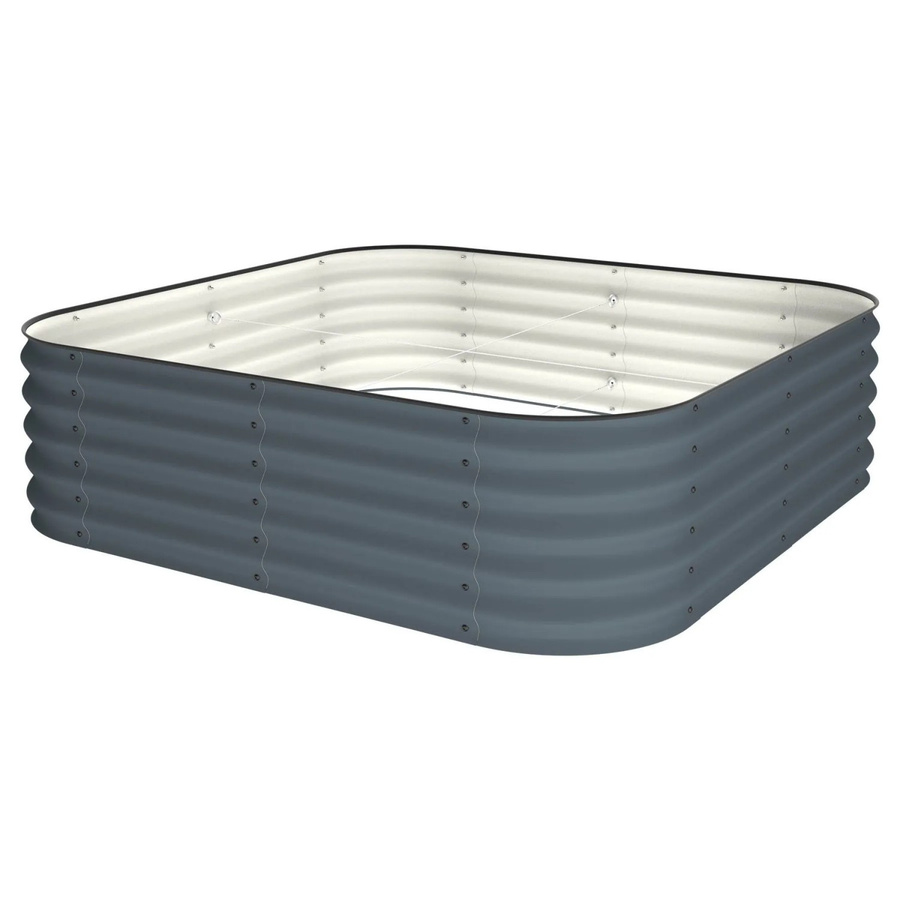 VidaAtHome.de ALVARE Gartenbeet aus Metall in Graphitgrau und Schwarz, B/T/H: 155 x 155 x 43 cm - Bild 2