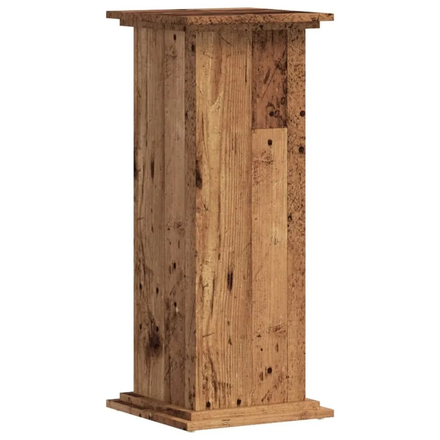vidaXL Pflanzenständer in Altholz-Optik aus Holzwerkstoff, Farbe: Braun, B/T/H: 33 x 33 x 80 cm - Bild 2