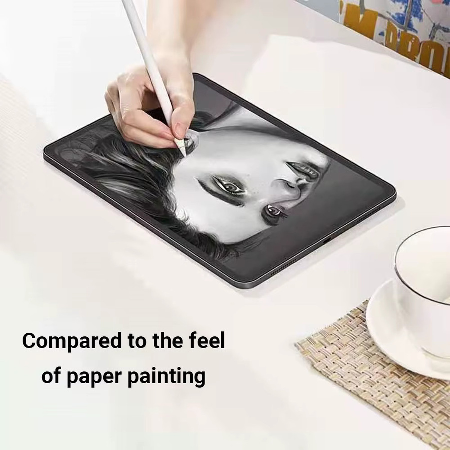 2 Stück Apple iPad Air Pro 13 11 M3 M2 Displayschutz Matt Papierähnlich Blendfrei Transparent Kompatibel mit Apple Pencil - Bild 5