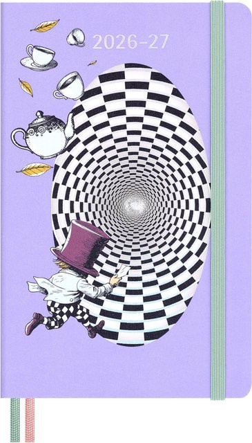 Moleskine Wochenplaner 2026 Alice im Wunderland Verrückter Hutmacher Gebundene Ausgabe B: 21 cm, H: 13 cm - Bild 1