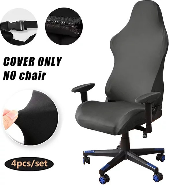 WANERQU Sessel Schonbezug für Büro und Gaming Stühle, elastischer Schutzbezug in Schwarz - Bild 1