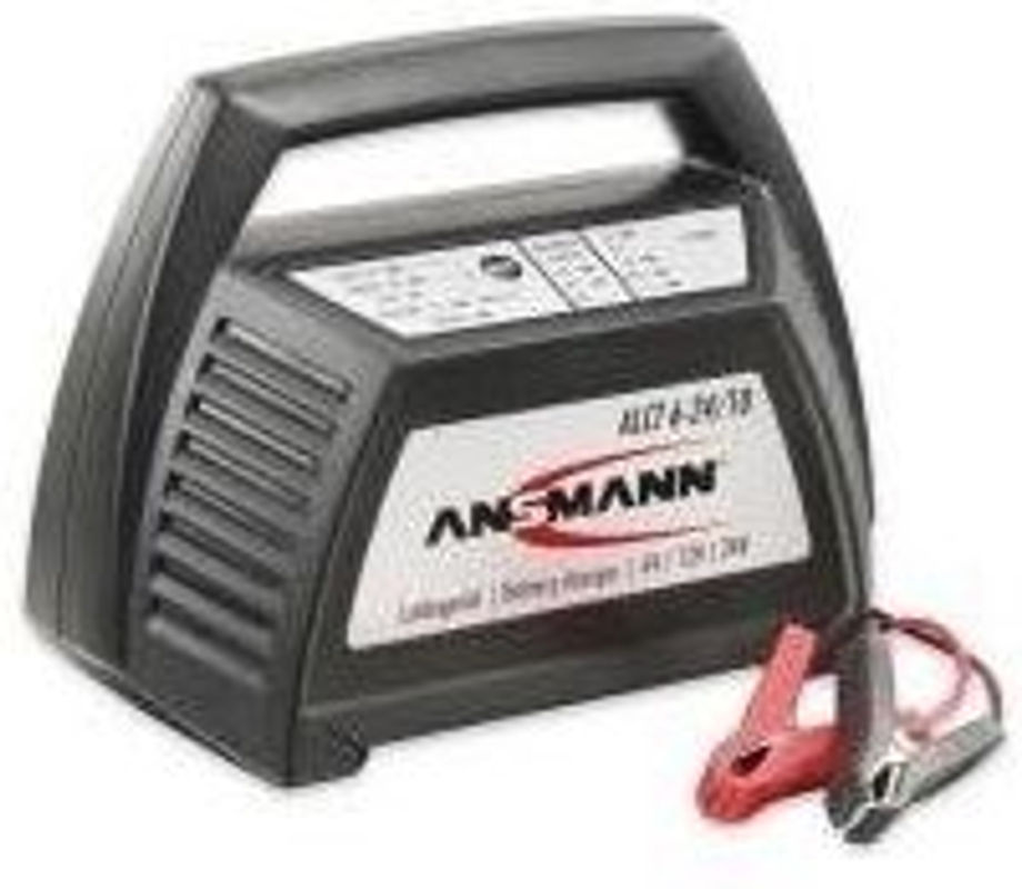 Ansmann ALCT 6-24/10 Werkstattladegerät für Blei-Akkus in Schwarz, 6V/12V/24V - Bild 2