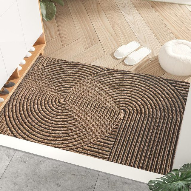 Rutschfeste Home Bodenmatte in Braun, pflegeleichte Outdoor-Fußmatte für Veranda, B/B: 60 x 120 cm - Bild 1