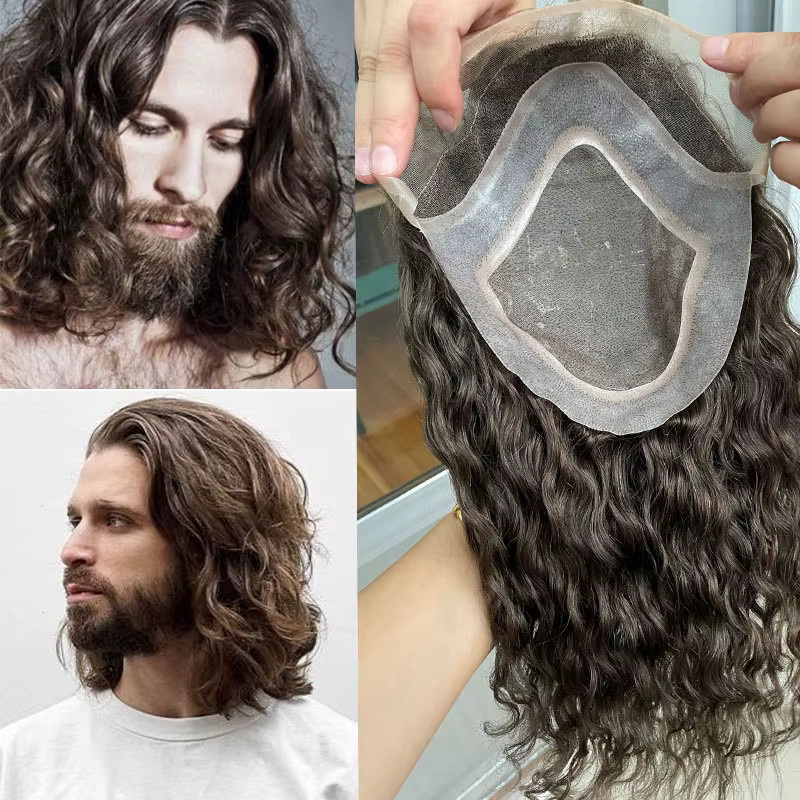 eseewigs Haarsystem für Herren, natürlich gewellt, 8 x 10 Zoll - Bild 2