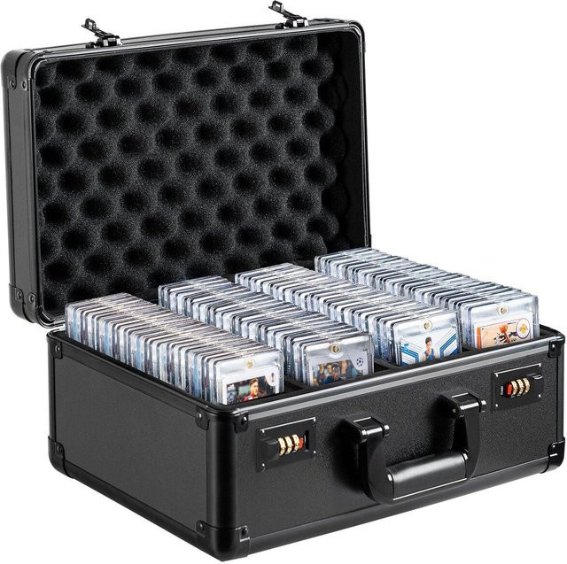 Buying Solutions MB Karten Aufbewahrungsbox mit Code-Schloss für 120 PSA-bewertete Sportkarten, Schwarz, Kunststoff - Bild 1