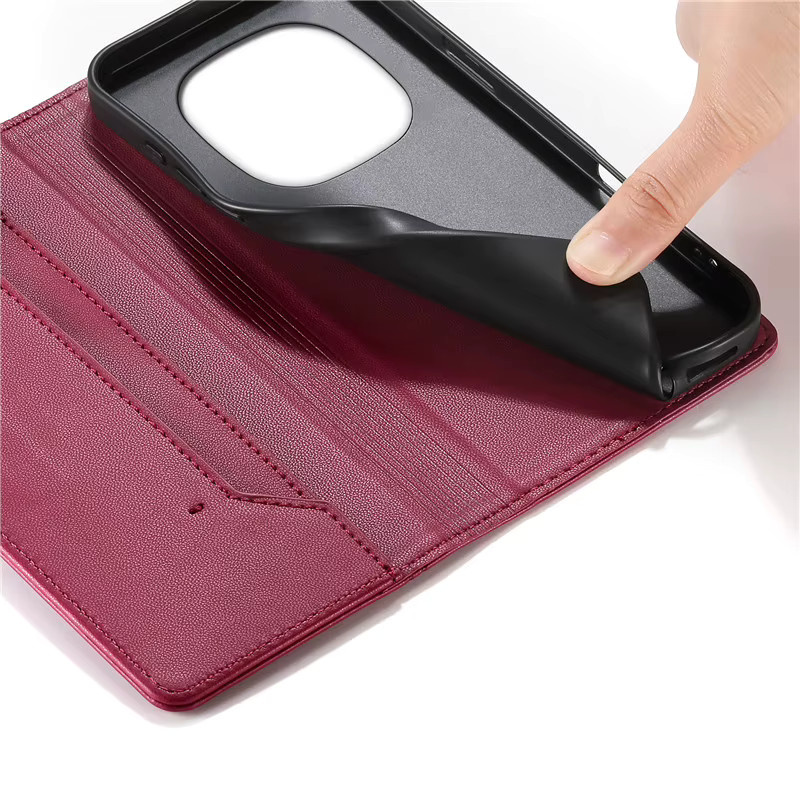 Luxuriöse magnetische Leder-Handyhülle im Wallet-Design für Xiaomi Redmi Note 15 Pro 4G und Note 15 Pro Plus 5G, Farbe: Grün - Bild 5