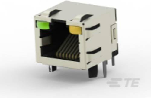 TE Connectivity Modular Jack Inverted mit LEDs in Weiß 2-406549-5 - Bild 1