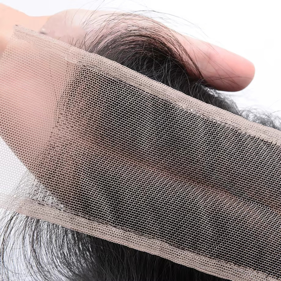 Newmi Haarteil, 100 % Echthaar, brasilianisches Haar, transparenter Spitzenfrontverschluss - Bild 3