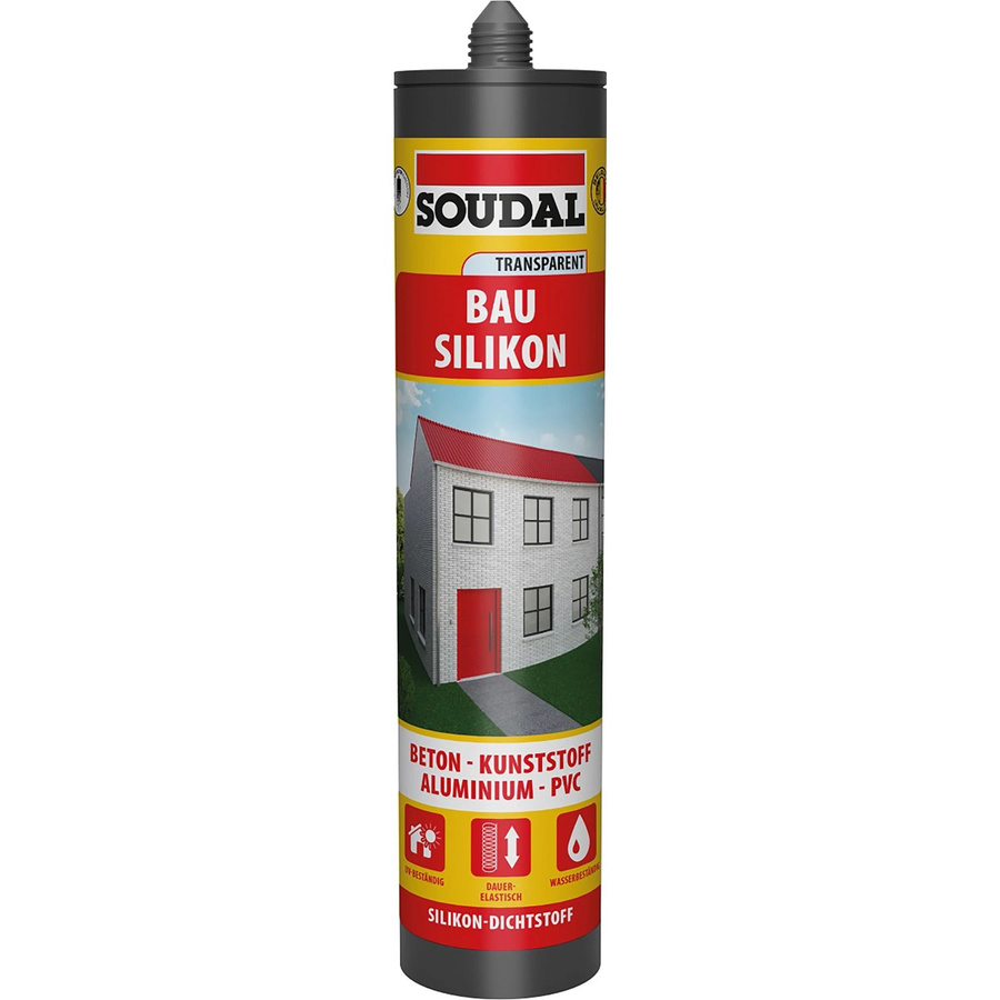 Soudal Bau Silikon Weiß wasserdicht 300 ml - Bild 2