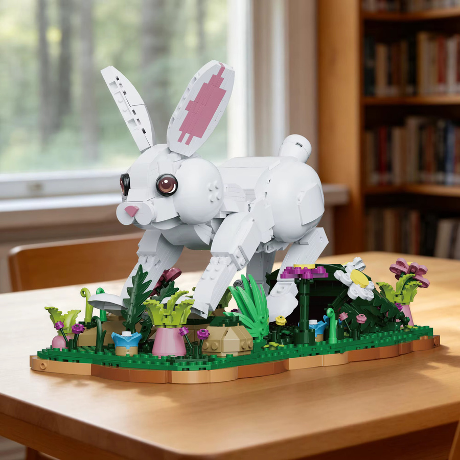 AMAZINGBLOKS Weißer Hase, Baukasten, 1232 Teile - Bild 5