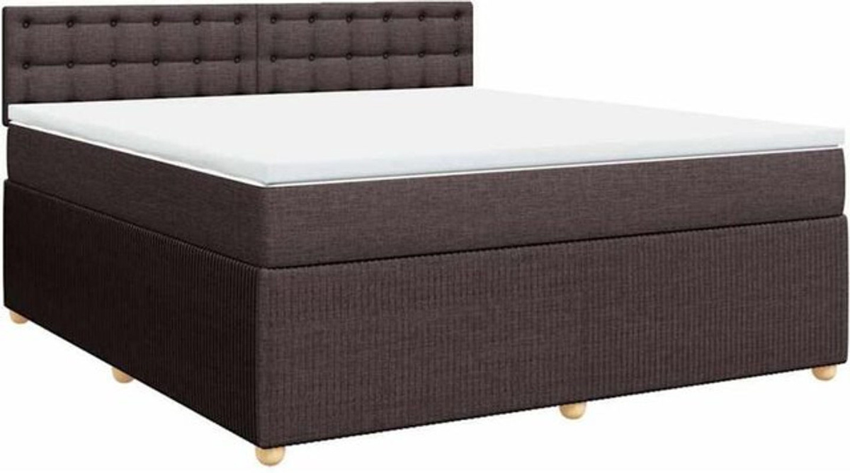 vidaxl Boxspringbett mit Matratze in Braun aus Stoff, B/T/H: 180 x 200 x 100,5 cm - Bild 1