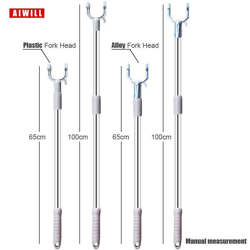AIWILL Kleidergreifer aus Metall in Silber zur Hilfe beim Erreichen von Kleidung und Wäsche - Bild 2
