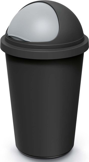 Mülleimer von MONZANA aus Kunststoff in Schwarz und Grau mit 70 Litern Fassungsvermögen - Bild 1