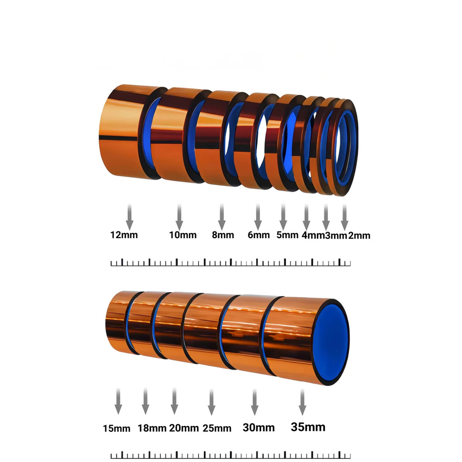 Hochtemperaturbeständiges Polyimid-Isolierband in Orange für PCB BGA Löt- und Reparaturschutz, Länge: 35 m - Bild 4