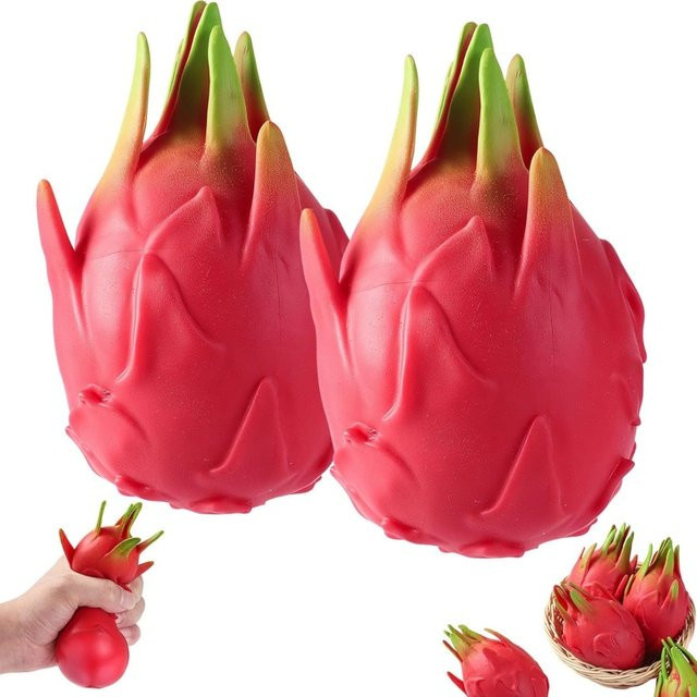 Jumbo Drachenfrucht Squishy Stressabbau-Spielzeug, Realistisches Langsam Aufsteigendes Frucht-Quetsch-Sensorikspielzeug - Bild 1