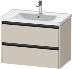 Duravit Waschtischunterschrank Ketho.2 in Tau Ma Beige, wandhängend mit 2 Schubladen, B/T: 78,4 x 45,5 cm - Bild 1