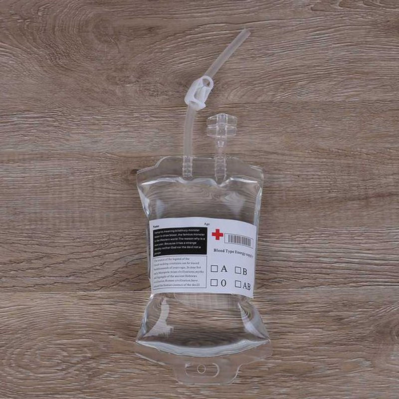 LChome Halloween Getränkebeutel Vampir Blut Infusion Trinkbeutel aus Kunststoff, lila und transparent, B: 23,8 cm, H: 12 cm - Bild 1