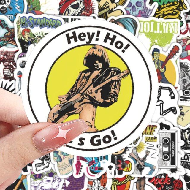 1060 Stück Punk Rock Musik Aufkleber Set in Multicolour für Skateboard, Motorrad und Helm zur kreativen Graffiti Dekoration von Binchi Outdoor Product - Bild 1