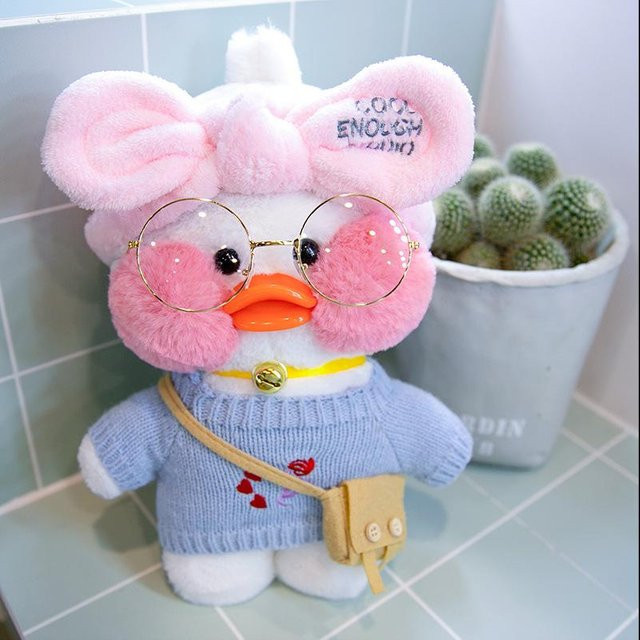 Lalafanfan Pato Gelb Patos Cartoon Tier, Plüschtier, 30cm - Bild 1