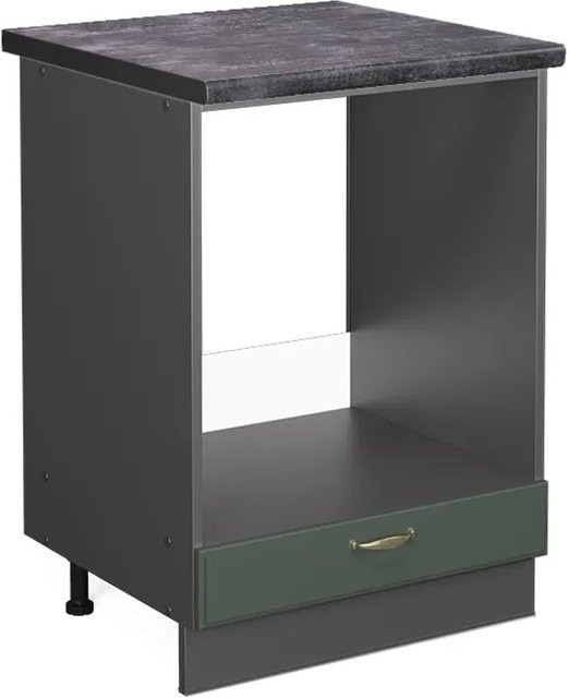 Vicco Herdumbauschrank Fame-Line Landhausstil in Grün-Gold und Anthrazit, B/T/H: 60 x 60 x 82 cm - Bild 1