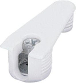 Hettich Exzentrische Verbindungsbeschlag VB 36/19 in Weiß mit Bohrung Durchmesser 20 x 14 mm, Artikelnummer 65531 - Bild 1