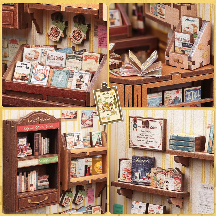 CUTEBEE DIY Book Nook Kit, Miniatur-Buchhandlung-Puppenhaus, Holz, ab 14 Jahren - Bild 5