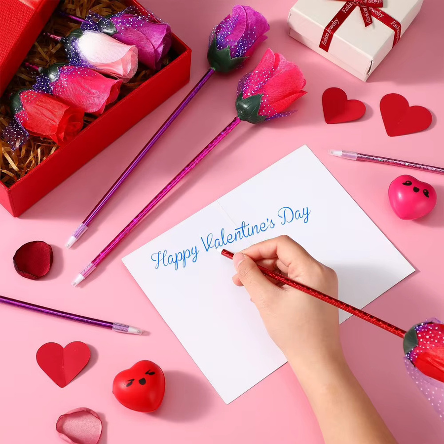 TWBEB Rosen-Kugelschreiber mit Blumen-Design für Valentinstag und Hochzeiten - Bild 6
