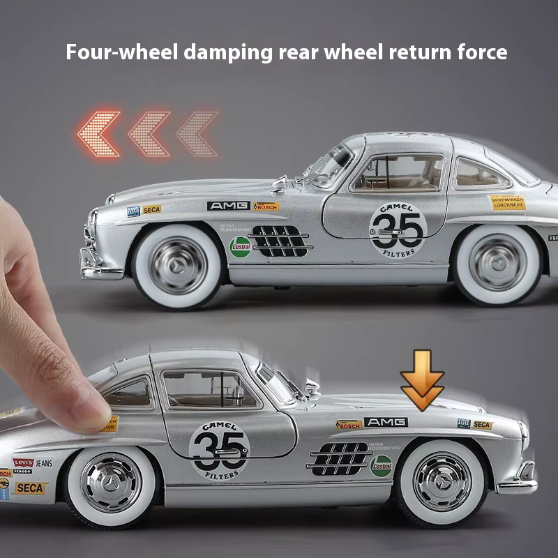 Maisto 300SL Sportwagen, Legierungsmodell, 1:24, mit Soundeffekten, ab 3 Jahren - Bild 3
