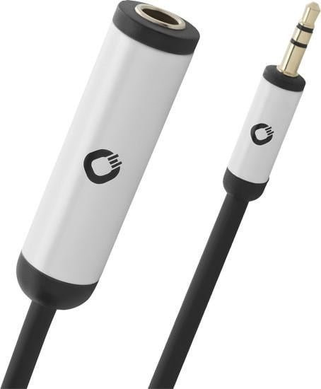 i-Con Audio Kabel AD63/35 mit 3,5 mm Jack in Schwarz, Länge: 15 cm - Bild 1