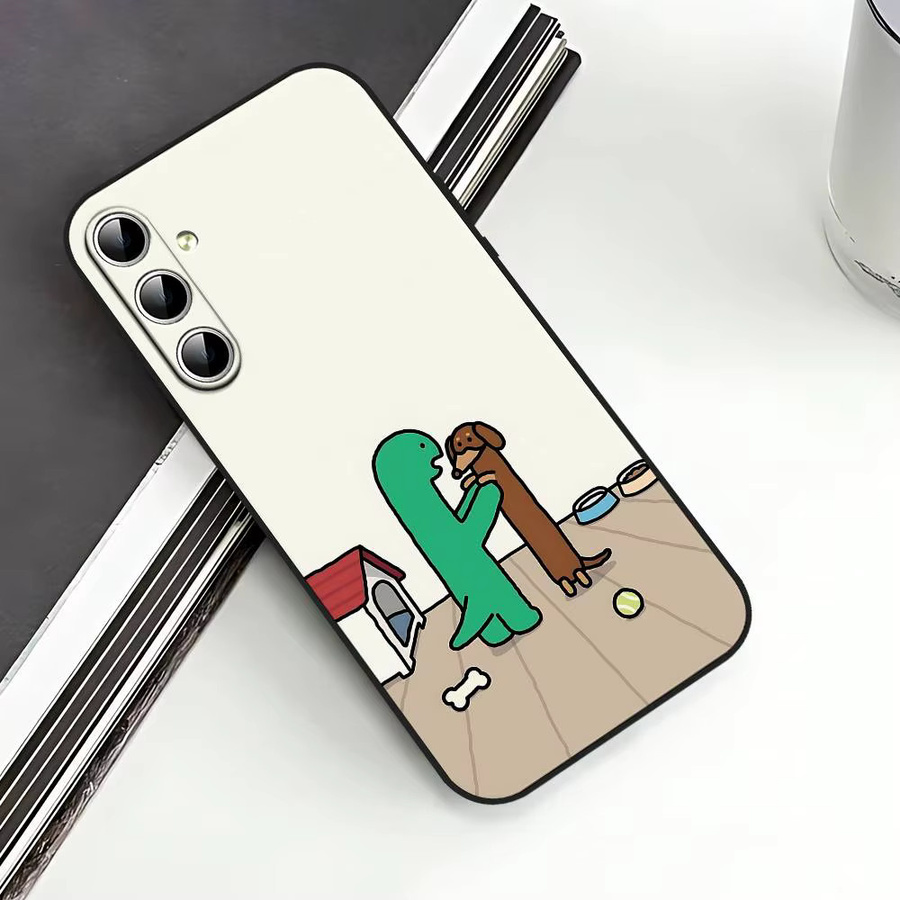Mesuca J-Joguman Dinosaurier Handyhülle für Samsung Galaxy S21 S22 S23 S24 S25 S26 Ultra FE Plus 5G A52S Soft Cover, Mehrfarbig - Bild 3