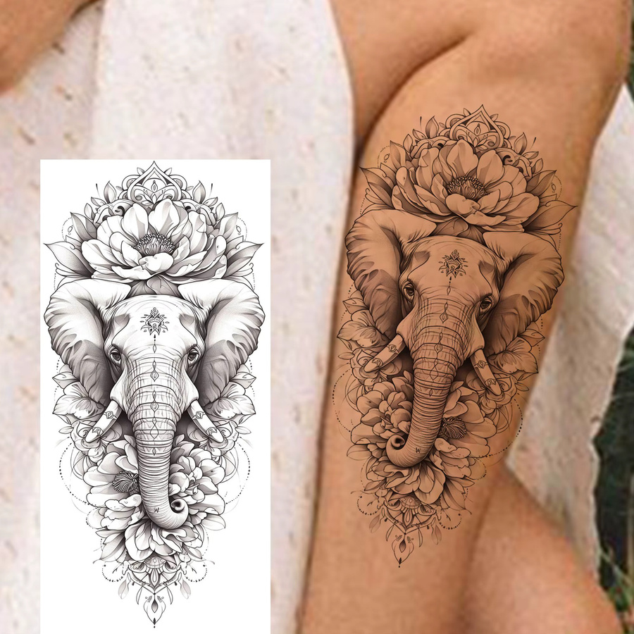 YURAN Temporäre Tattoos Blumentiere, Damen - Bild 2