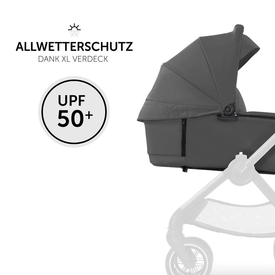 Hauck Faltbare Babywanne Carrycot für Walk N Care Kinderwagen in Dark Grey - Bild 5