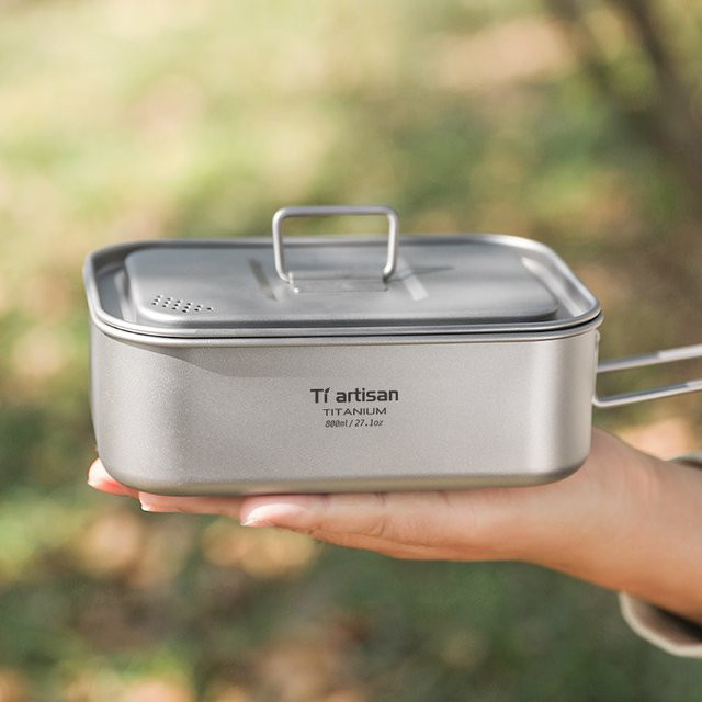 Tiartisan Titan einlagige Lunchbox aus Edelstahl in Silber für Outdoor und Camping - Bild 1