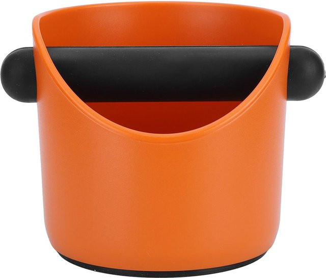 CosyHome Ausschlagbox Rutschfester Kaffeesatz-Aufbewahrungsbehälter und Abfalleimer aus Kunststoff in Orange und Schwarz - Bild 1