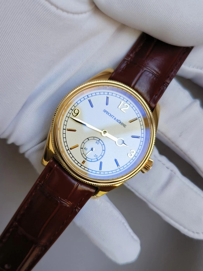 Specht&Söhne Armbanduhr, Automatik, blaues Zifferblatt, Leder, Herren - Bild 2