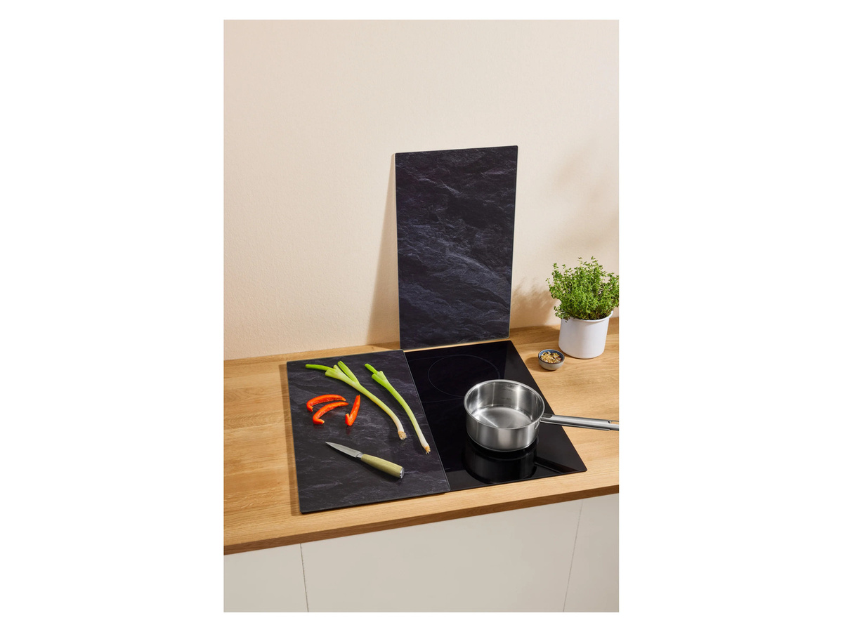 SILVERCREST Herdabdeckplatte aus Glas in Grau mit Schiefer-Optik, B: 30,0 cm, T: 30,0 cm - Bild 3