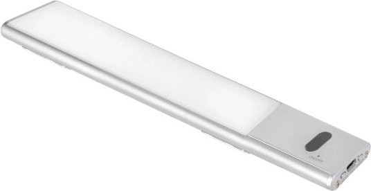 Emuca LED-Wandleuchte Kaus mit Bewegungssensor, USB wiederaufladbar, Silber/Weiß, Länge: 60 cm - Bild 1