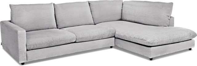 Polsterecke Sansibar Dagebüll in Grau mit Cord-Bezug, L-Form, Rechtsausrichtung, B/T/H: 321 x 228 x 84 cm - Bild 1