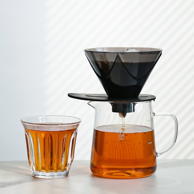HAVMORE Cross Star Kaffeefilter Tassen-Kaffeetropfer aus Kunststoff in Schwarz - Bild 1