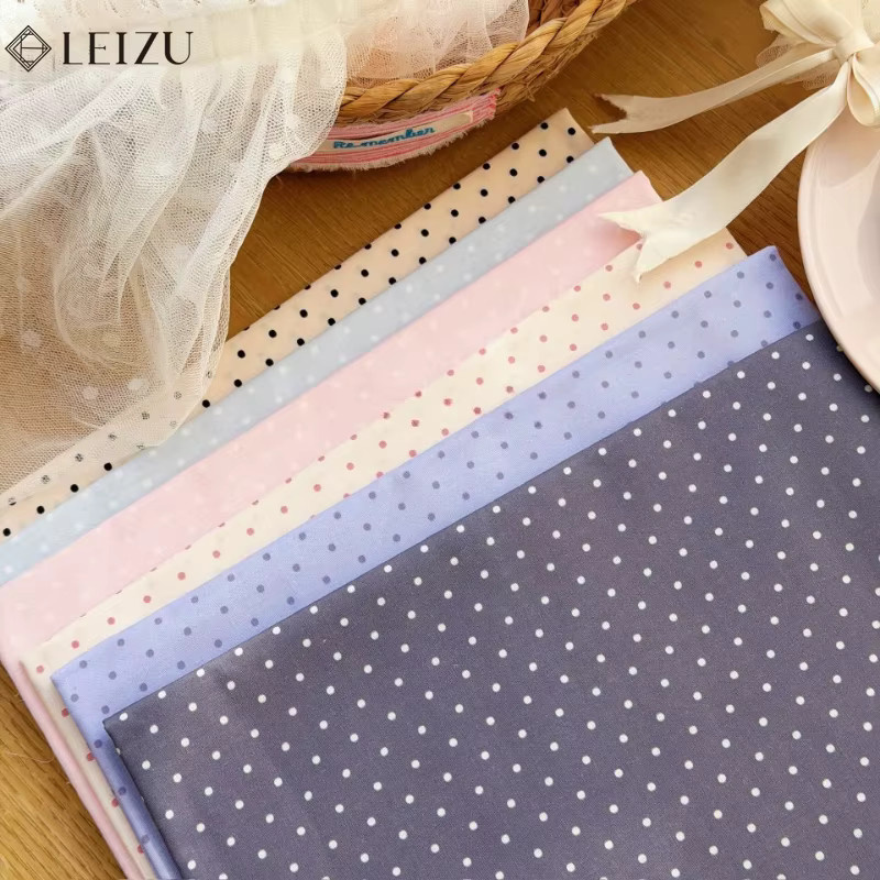 Xintianji Baumwollstoff mit Polka-Dot-Print in Multicolor für DIY-Näharbeiten und Textilien - Bild 3