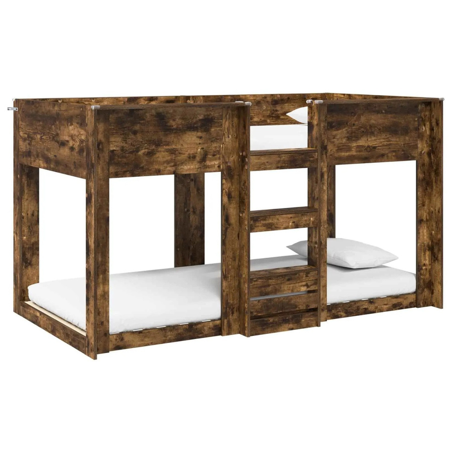 vidaXL Etagenbett für Kinder in Raucheiche, modern, B/T/H: 80 x 200 cm - Bild 2